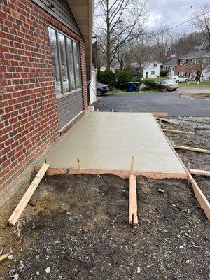 Concrete porch