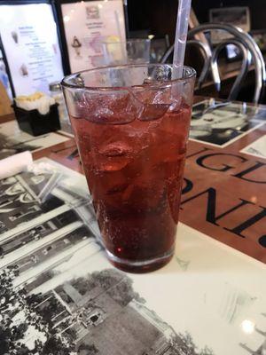 Hand pulled Cherry lime sprite soda.  Delicious