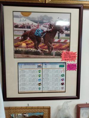 Signed by Jockey Jose Santos who won The Preakness on Funny Code after winning The Kentucky Derby!