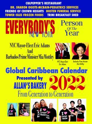 Annual Person of the Year Edition. Persons of the Year for 2021, Barbados Prime Minister Mia Mottley and New York City Mayor Eric Adams.