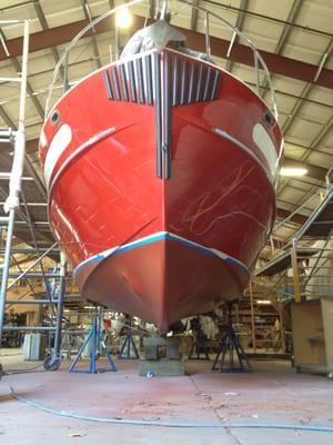 Fiberglass powerboat refit