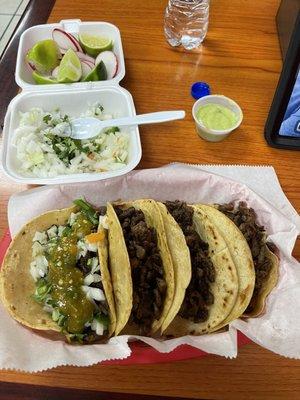 Steak tacos.