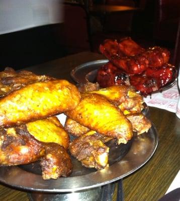 wings and spare ribs. YES they really are that color.