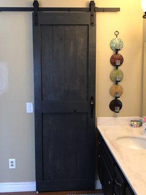 Barn door installation done by Dan & Dave