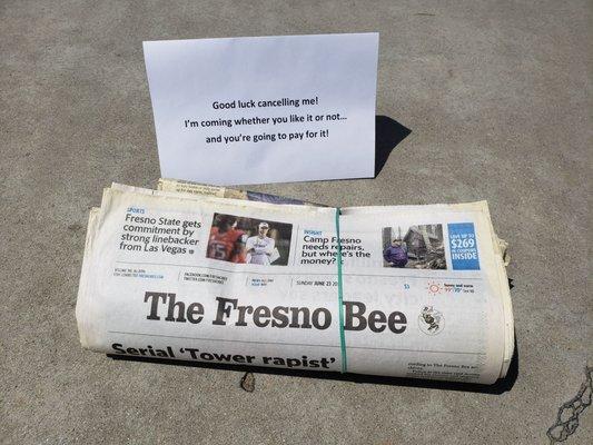 The Fresno Bee Newspaper Sunday Delivery