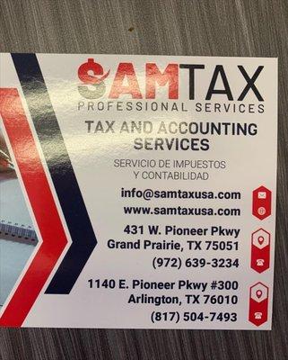 Sam Tax Professional Services