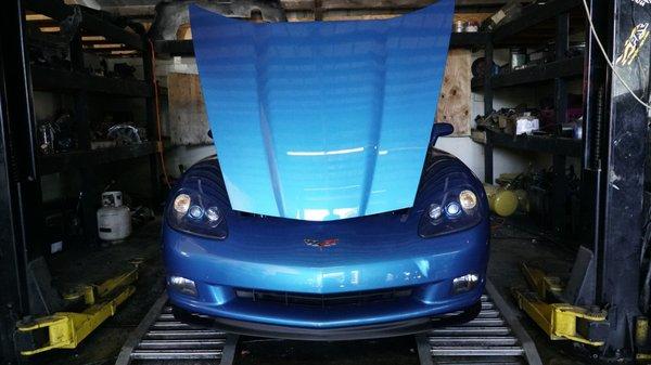 Corvette on the dyno with HP Tuners software