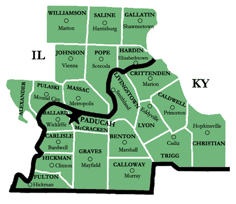 Paducah, KY serves all of these counties.