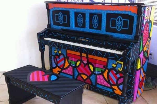 Pop Art Piano for sale at Morais Art Gallery 418 N Federal Hwy Pompano Beach FL 33062