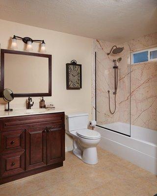 Complete bathroom remodel.