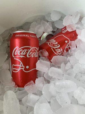 Ice cold Coca Cola.