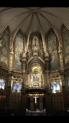 Statue of the Black Madonna; Basilica at Montserrat.