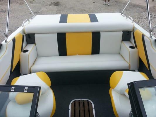 Steelers themed boat interior