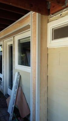 Soffit box out for plumbing waste line on 3rd story addition in Mukilteo.