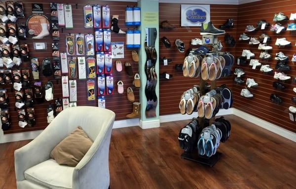 Largest selection of doctor designed shoes.