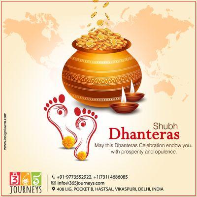 On this festive day of #dhanteras may the Divine blessings of Dhan Kuber Maharaj bestow on you bountiful fortune.