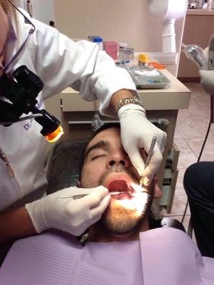 Getting my teeth cleaned