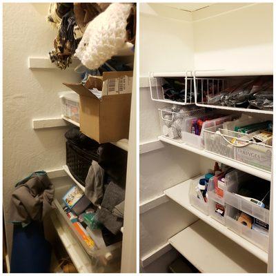 Before and after closet by Jiliane Patriarca/The Organization Organization