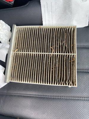 Dirty air filter