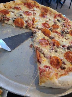 Meat lovers pizza