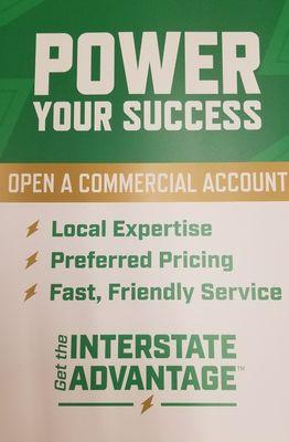 Call us today and ask about our commercial customer accounts