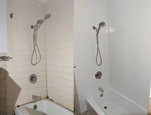 One of our quick and easy tub and surround refinishing projects will brighten even the dullest bathrooms!