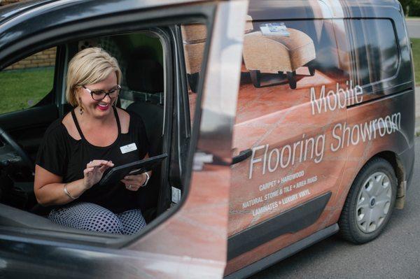 Let us bring our flooring store to your home with our Mobile Showroom!