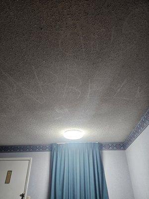 Writing on the ceiling