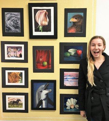 Katie has become a Master Student, studying realism in pastel, watercolor, acrylic and oil. Her years of study have paid off!