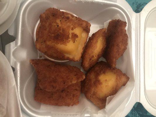 Fried cheese ravioli