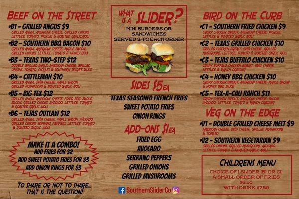 Newest Menu! 12/20