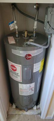 Water heater installed