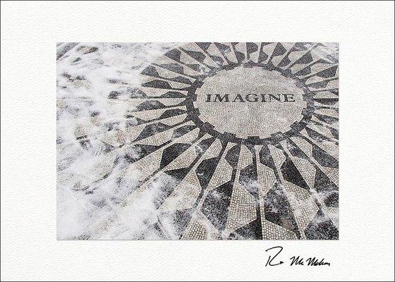 Central Park Imagine New York City Holiday Card by Robert McMahan