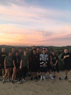 Future Soldier physical training at Peters Canyon, Yorba Linda, CA.