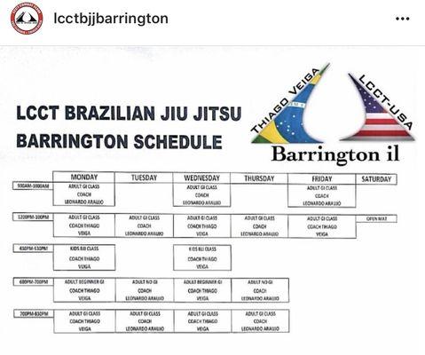 Schedule LCCT BJJ