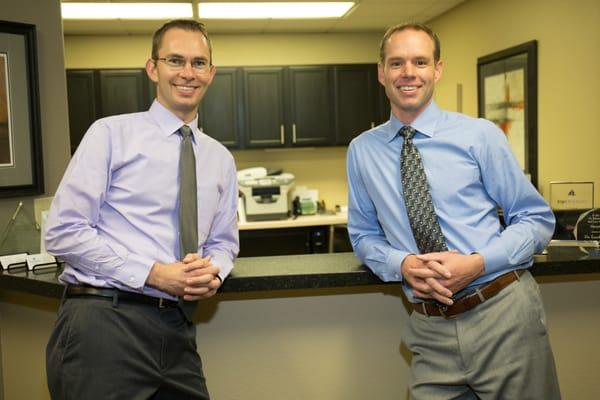 Dr. Landon Blatter (right) and Dr. Kyle Ricks (left).