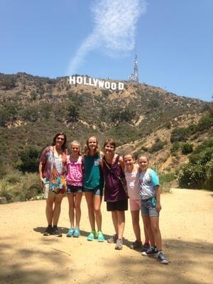 Hollywood sign with our friends- Amanda was our tour guide and highly recommend her.