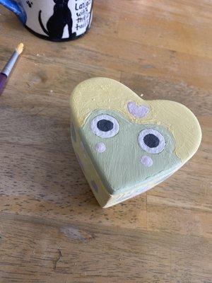 Frog inspired heart case