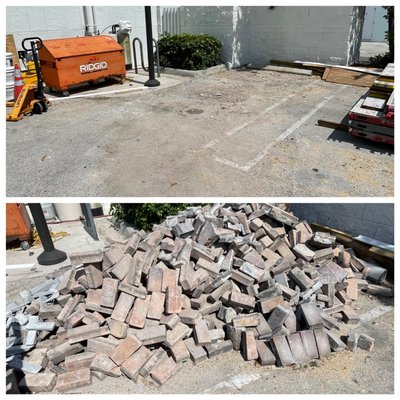 Construction Debris Removal (Pavers)