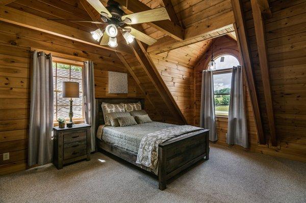 Excellent use of space in an upstairs bedroom.