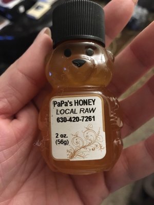 Cool find here: local, raw honey!