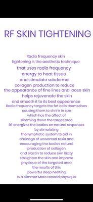 Radio frequency skin tightening