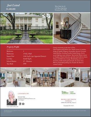 New Listing in Post Oaks - Tanglewood - Galleria Area https://bit.ly/2o0buJU