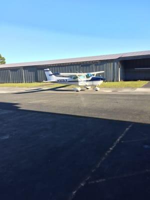 Three-seater Cessna we took on a scenic tour of the San Juans