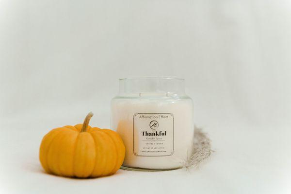 Embrace Fall Vibes with our Pumpkin Spice Affirmation Candle