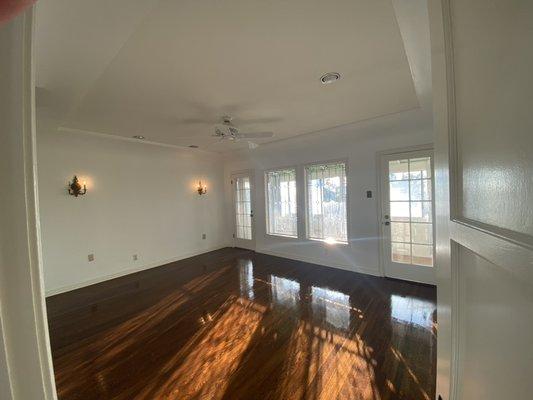 Beautiful wood flooring installation and interior paint Job