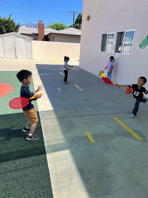 Badminton on Sports Day