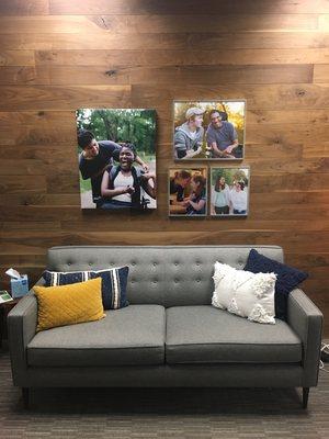 University office waiting area