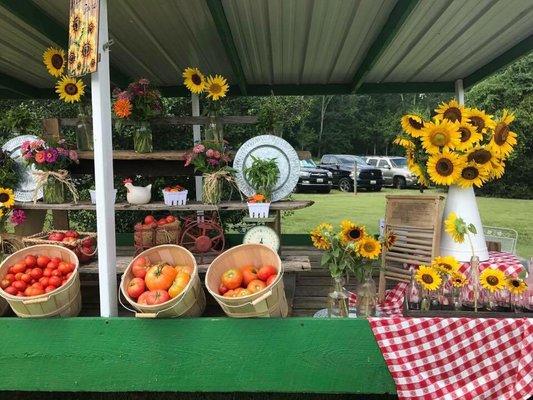 Gorgeous sunflowers that you're allowed to pick out your individual ones you would like and they wrap them in a beautiful bouquet