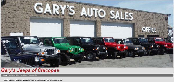 Gary's Auto Sales website